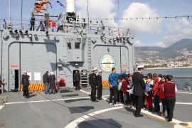 Gediz F 495 Fırkateyni Alanya’da ziyarete açıldı